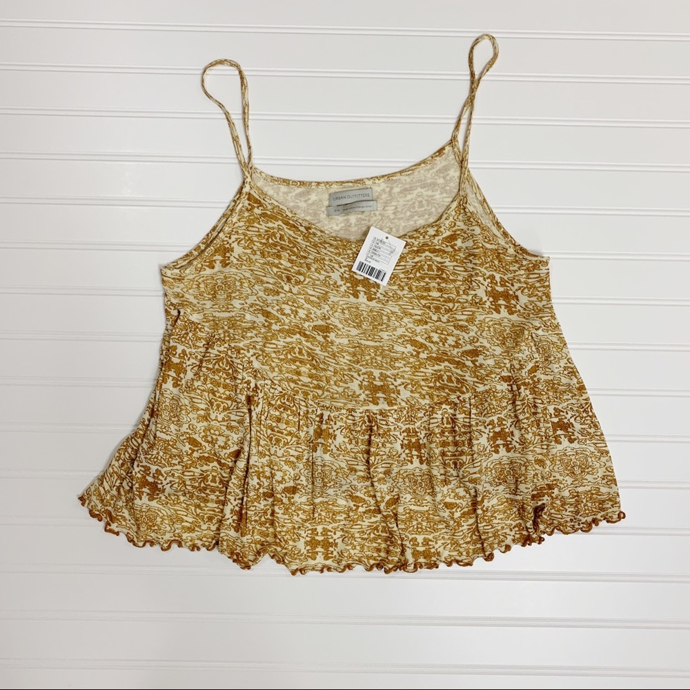 Urban Outfitters Yellow Peplum Tank NWTs sz Med - Picture 8 of 8